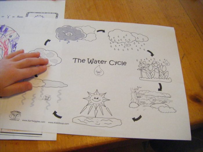 دورة الماء في الطبيعة للأطفال