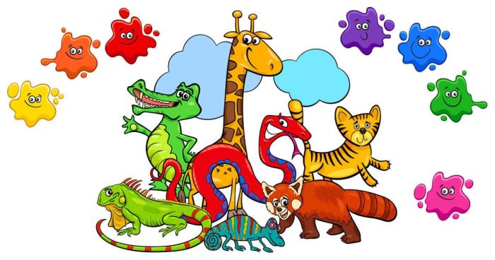رسومات أطفال تعليمية ملونة وجميلة أشكال مختلفة وجذابة