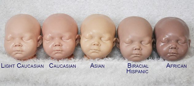 كيف تميز لون بشرة الطفل الأبيض
